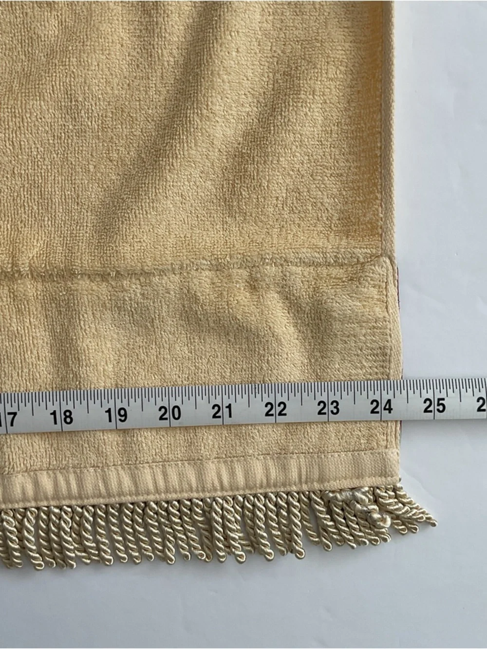 Aussino Bath Towels Yellow Floral Trim Size 24”x50”